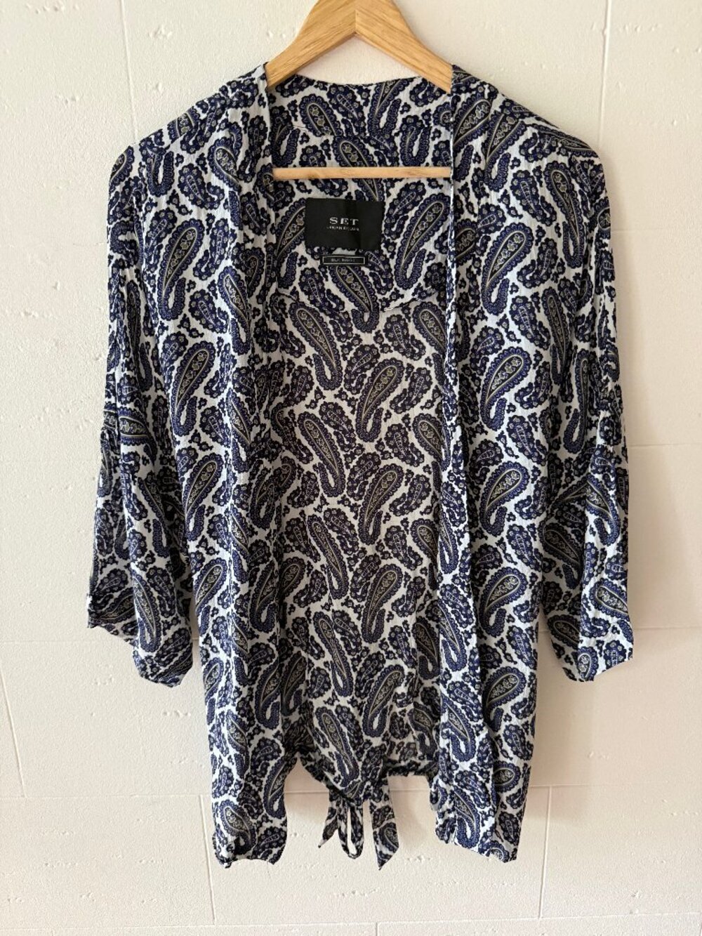 Boho Silk Viscose Paisley Duster | Festival Resortwear | Large